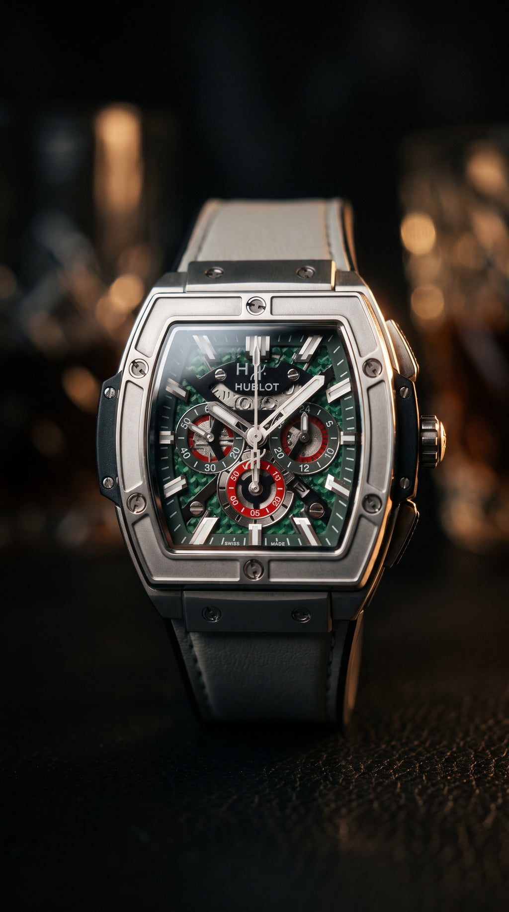 Apex Tonneau Skeleton Automatic Watch – Emerald & Steel