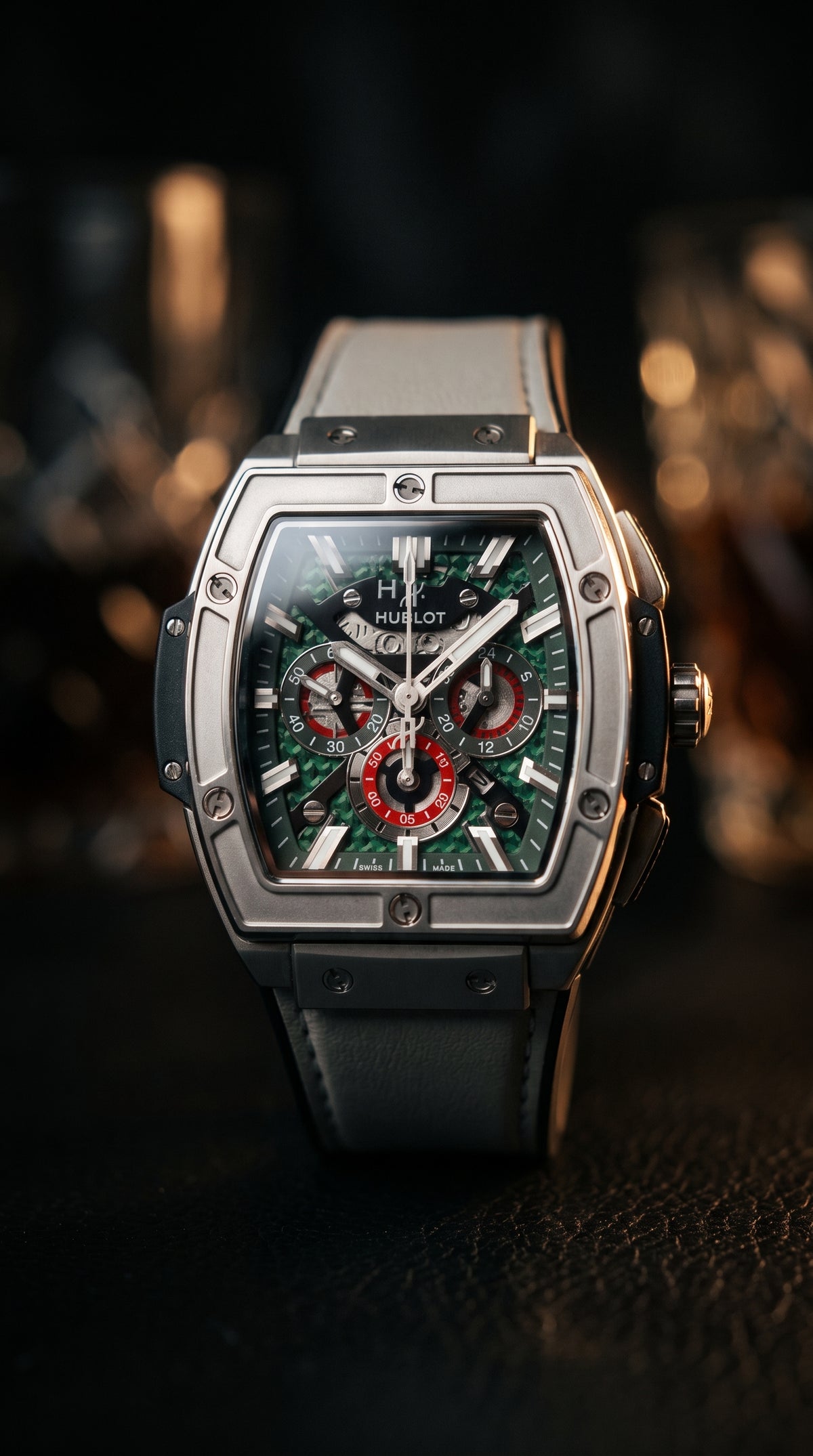 Apex Tonneau Skeleton Automatic Watch – Emerald & Steel