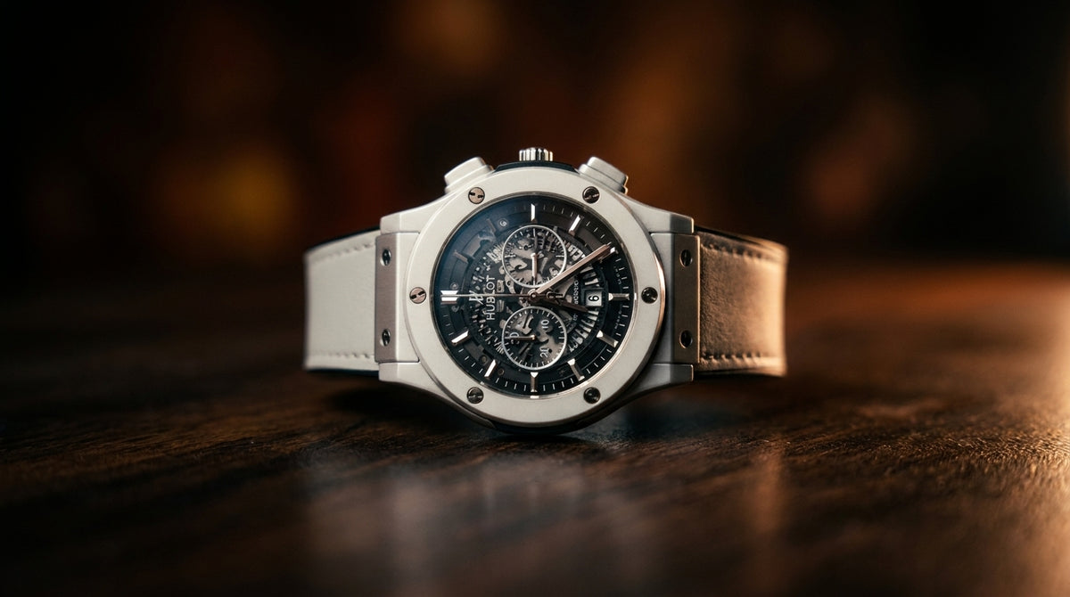 Apex Skeleton Automatic Chronograph Watch – Titanium Grey